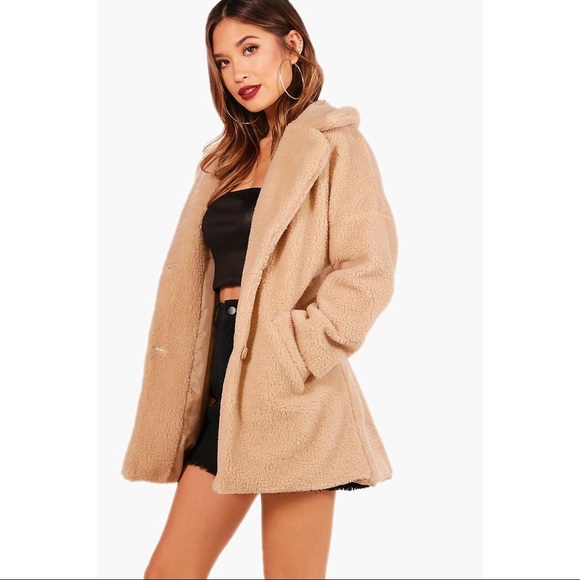 boohoo teddy coat